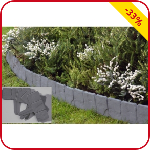 Beetumrandungen in Stein-Optik, 10 Stück