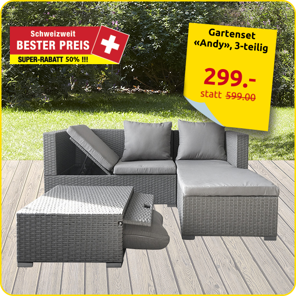 Gartenset «Andy», 3-teilig