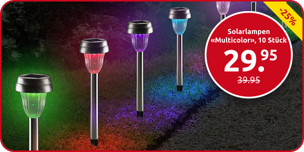 Solarlampen «Multicolor», 10 Stück