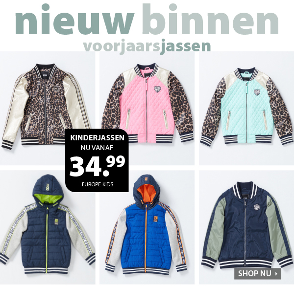 Kinderjassen vanaf 34,99 euro