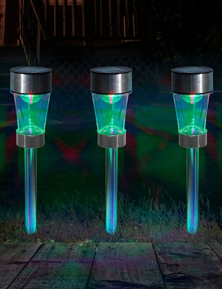 Solarlampen LED Rotation, 3 Stück