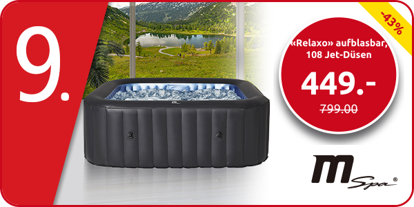 MSpa «Relaxo» aufblasbar, 4 Personen, 108 Jet-Düsen