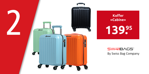 Swiss Bag Koffer «Cabine», H 45 cm, 32 l, light, orange