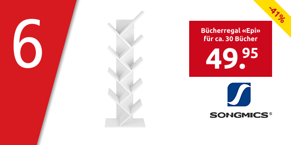 SONGMICS Bücherregal «Epi» für ca. 30 Bücher