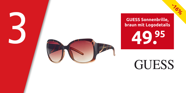 GUESS Sonnenbrille, braun mit Logodetails