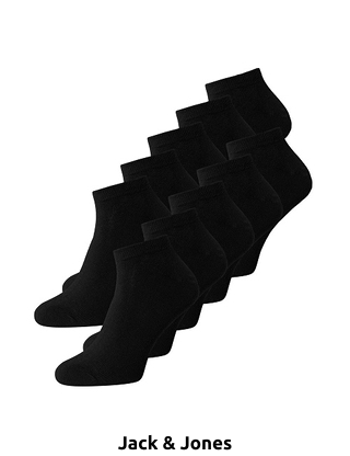 Jack & Jones Herrensocken , 5er-Pack, schwarz