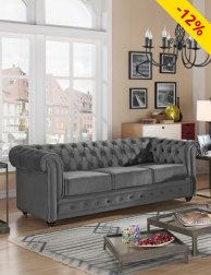 Sofa «Chesterfield», grau