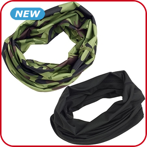 Halstuch 10-in-1, Set, 2 Stück, schwarz + camouflage