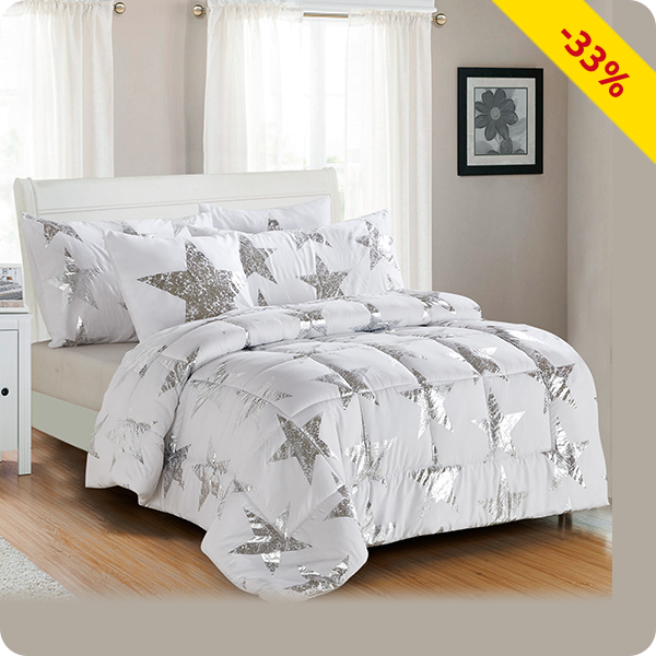Bedruckter Duvet «Stars», 160 x 210 cm
