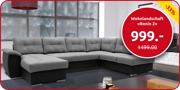 Wohnlandschaft «Ronin 2» mit Gästebettfunktion