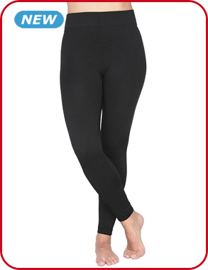 Thermo-Leggings, innen flauschig, schwarz