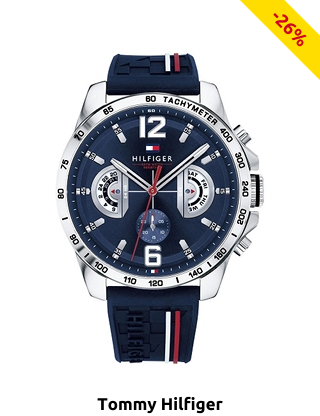 Tommy Hilfiger Herrrenuhr, blau