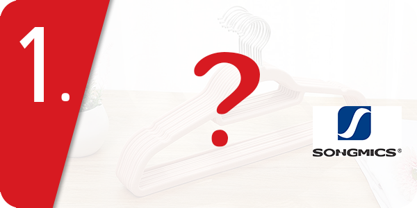 Songmics Kleiderbügel mit Samt, 50 Stück, hellrosa