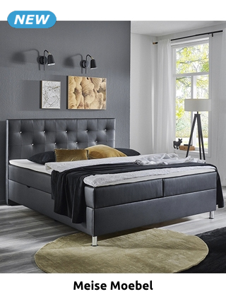 meise.möbel Bett Box «Christelle», mit Strass & 2 Schubladen, 180x200 cm