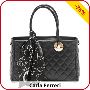 Handtasche aus Kalbsleder, mit Foulard, schwarz