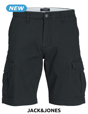 JACK&JONES Cargoshorts, 6 Taschen, schwarz