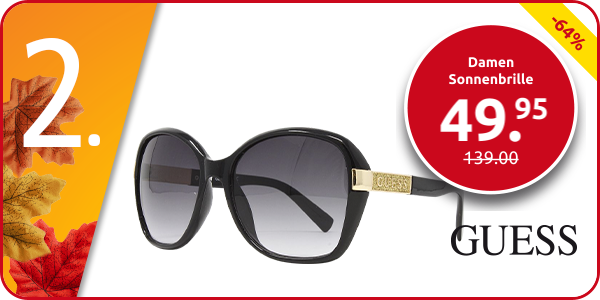 Guess Damensonnenbrille mit Dekoelement, schwarz