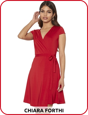 Chiara Forthi Wickelkleid, rot
