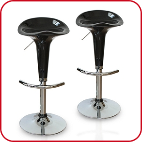 Barhocker «Jazz», 2 Stück, schwarz