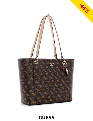 GUESS Handtasche Elite Tote «Noelle», mit Logoprint, braun