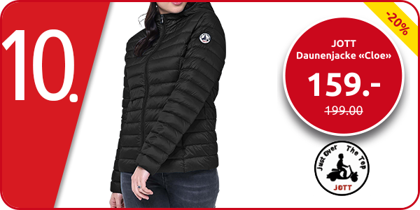 JOTT Damendaunenjacke «Cloe» mit Kapuze, schwarz