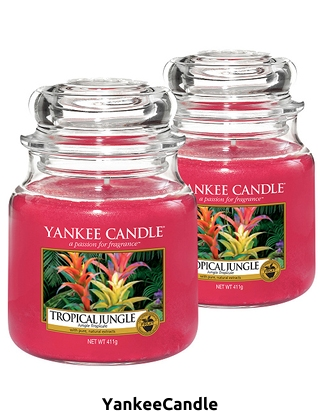 YANKEE CANDLE Duft-Kerzen «Tropical Jungle», 2 Stück