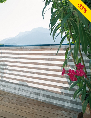 Balkon-Sichtschutz, gestreift