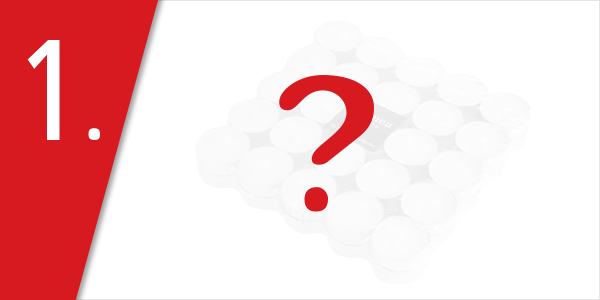 Teelichter, Set, 50 Stück, weiss