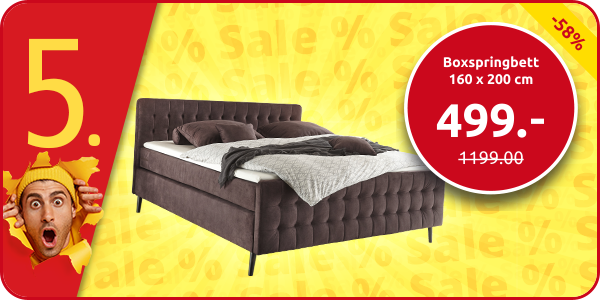 Boxspringbett «Candy» 160 x 200 cm, aubergine