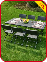 Klapptisch mit 6 Klappstühlen «Fiesta»