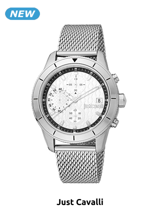 Just cavalli Herrenuhr «Martin», silberfarben