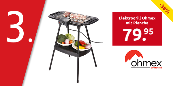 Elektrogrill Ohmex mit Plancha
