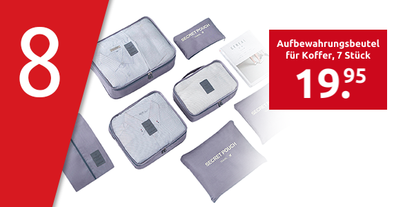 Aufbewahrungsbeutel für Koffer, 7 Stück