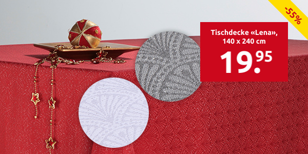 Tischdecke «Lena», 140 x 240 cm, rot