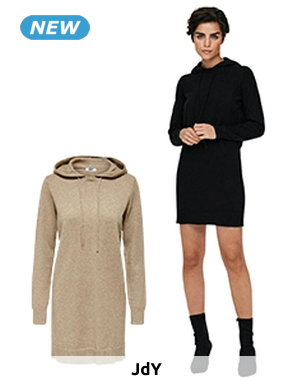 JACQUELINE de YOUNG Sweatshirtkleid mit Kapuze, schwarz