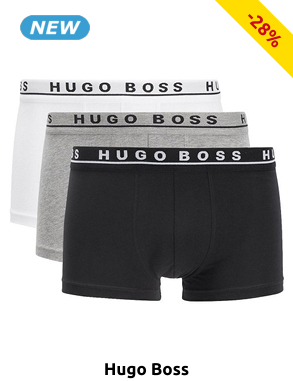 HUGO BOSS Boxer, 3er-Pack, schwarz/weiss/grau