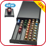 Nespresso Kapselschublade für 60 Stück, schwarz