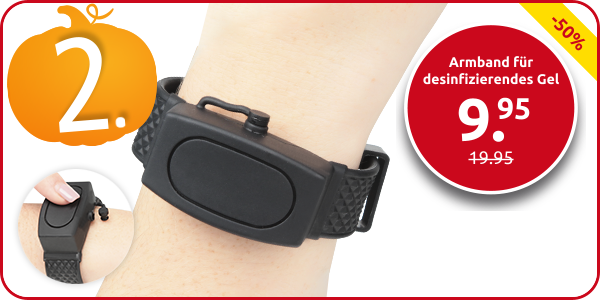 Armband für desinfizierendes Gel, schwarz