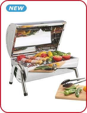 BBQ Zylindergrill, mit Doppelrost