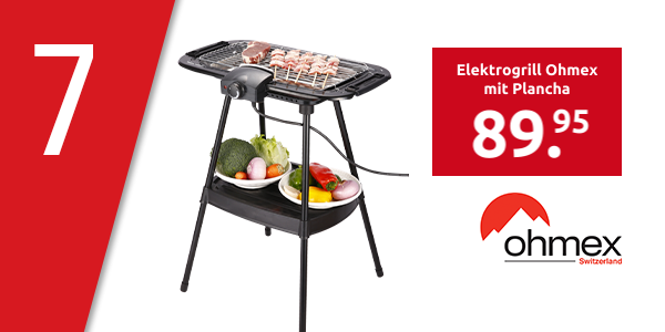 Elektrogrill Ohmex mit Plancha