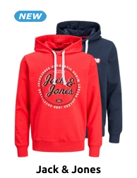 JACK & JONES Sweatshirts, 2er-Pack, marine + rot