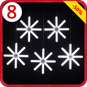 Lichterkette «Schneeflocke», 400 LEDs