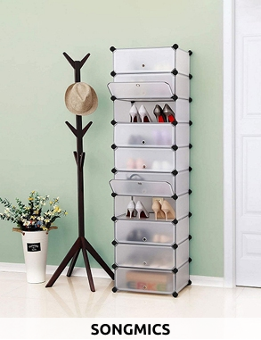 SONGMICS Aufbewahrungsboxen, 10 Stück, B 43 x H 173 x T 31 cm