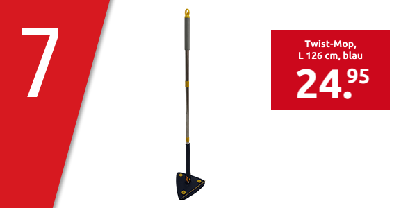 Twist-Mop, L 126 cm, blau