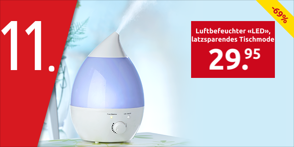 Luftbefeuchter «LED», platzsparendes Tischmodell