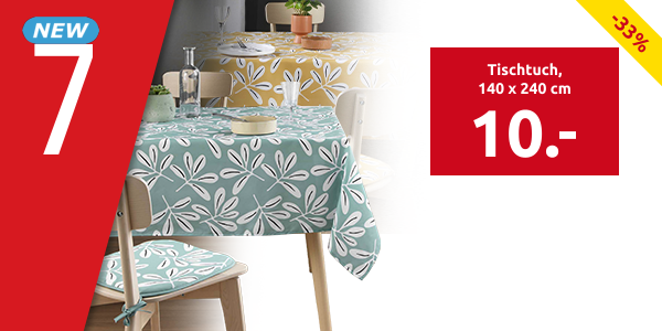 Tischtuch «Sandy», 140 x 240 cm, grün