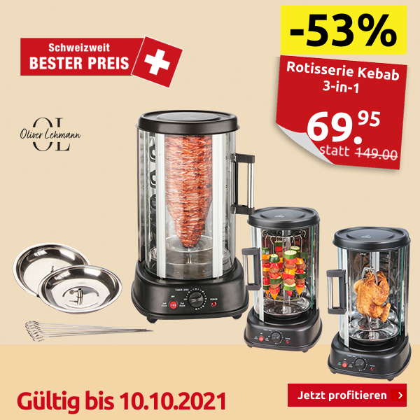 Olivier Lehmann Rotisserie Kebab 3-in-1, Volumen 21 l