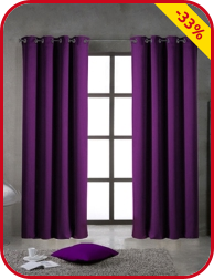 Vorhang 1 Stück, lichtundurchlässig, prune