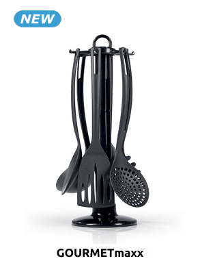 GOURMETmaxx Küchenhelfer-Set, 7-teilig, mit Halterung