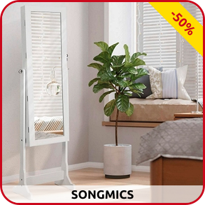 Schmuckschrank mit Spiegel + LED